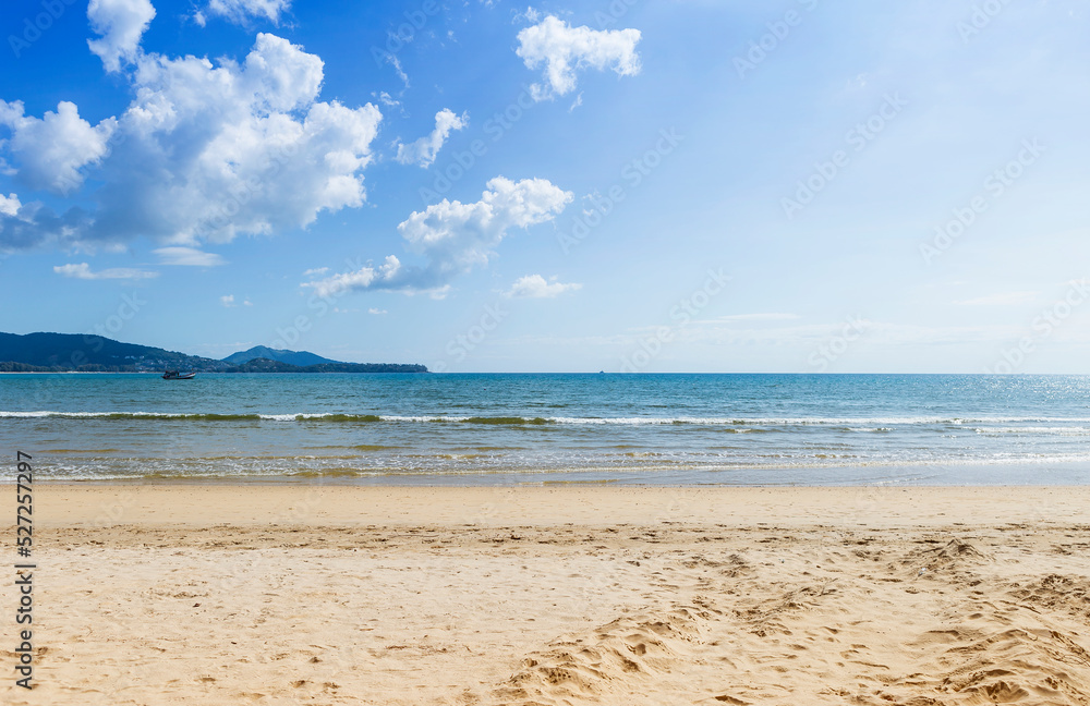 Tropical summer beach in south of Thailand, peaceful sandy beach Tropical summer beach in south of Thailand, peaceful sandy beach