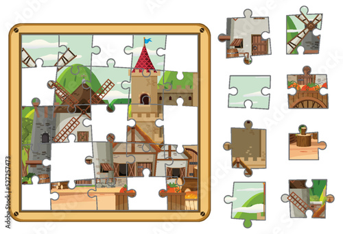 Photo jigsaw puzzle game template