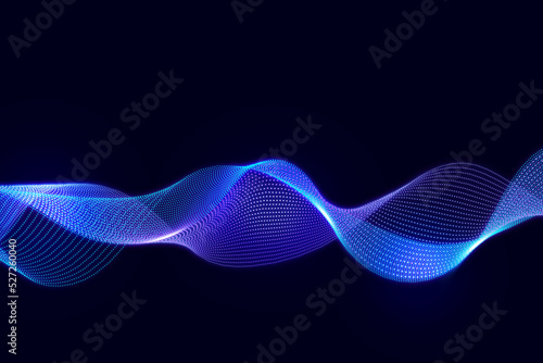 3D Lines Waves Abstract Background photo