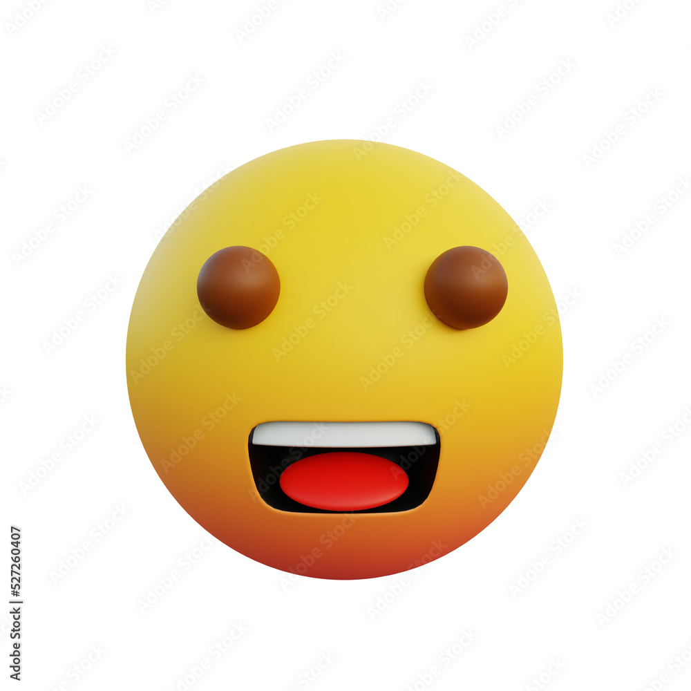 Fototapeta premium 3d emoticon happy or happy expression