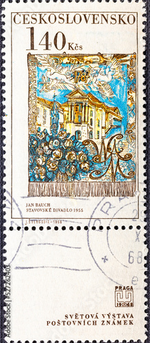 CZECHOSLOVAKIA - CIRCA 1968: stamp printed by Czechoslovakia, shows Prague 1787 by Jan Bauch.