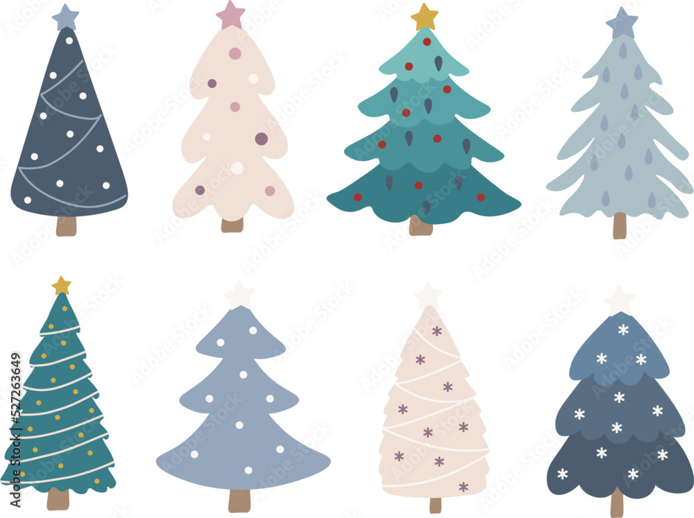 Christmas tree isolated Vector illustration on white background
