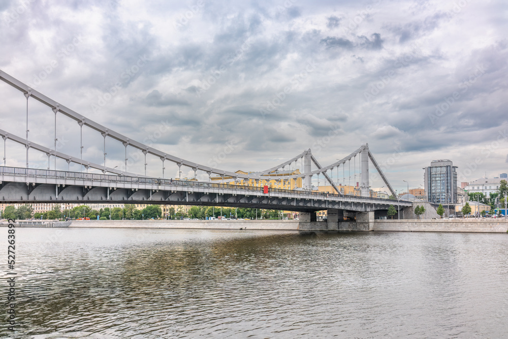 Krymsky Bridge or Crimean Bridge in Moscow Krymsky Bridge or Crimean Bridge in Moscow