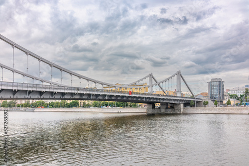 Krymsky Bridge or Crimean Bridge in Moscow © Dmitrii Potashkin