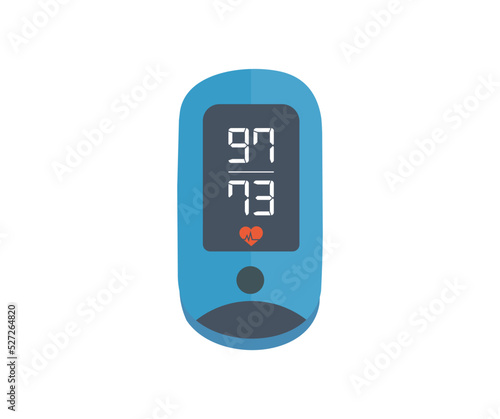 Portable Pulse Oximetry, pulse oximeter fingertip logo design. Assessment of the function of the respiratory system vector design and illustration.
