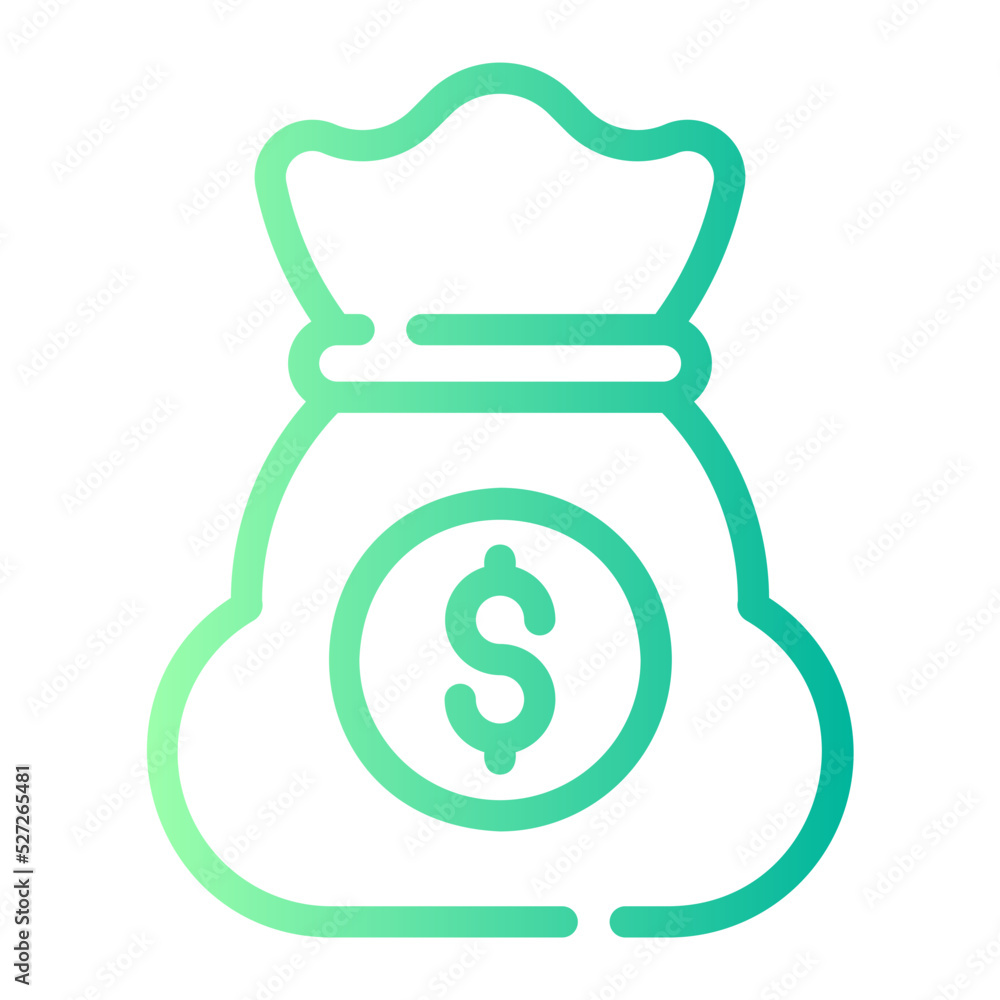 money bag gradient icon money bag gradient icon