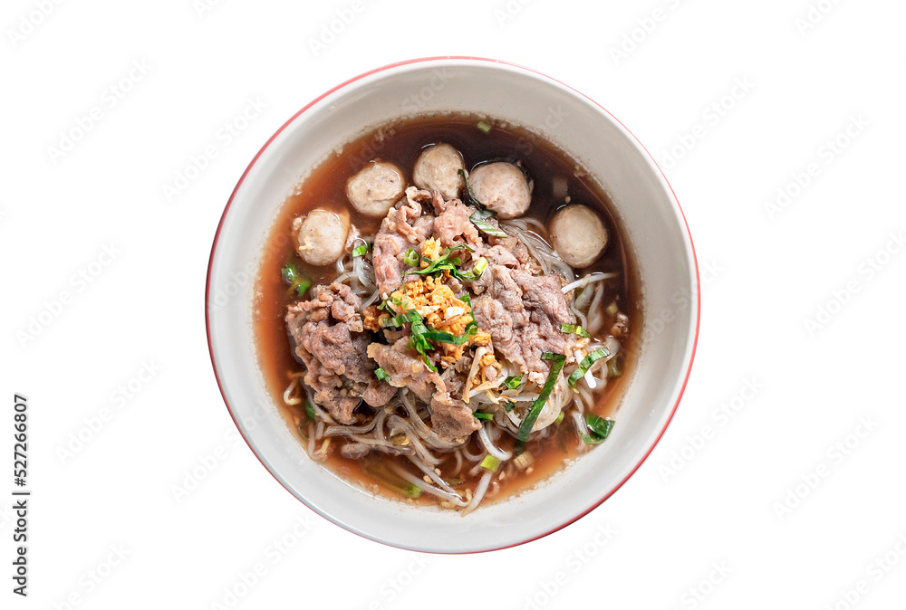 rice noodle soup with pork and vegetables rice noodle soup with pork and vegetables
