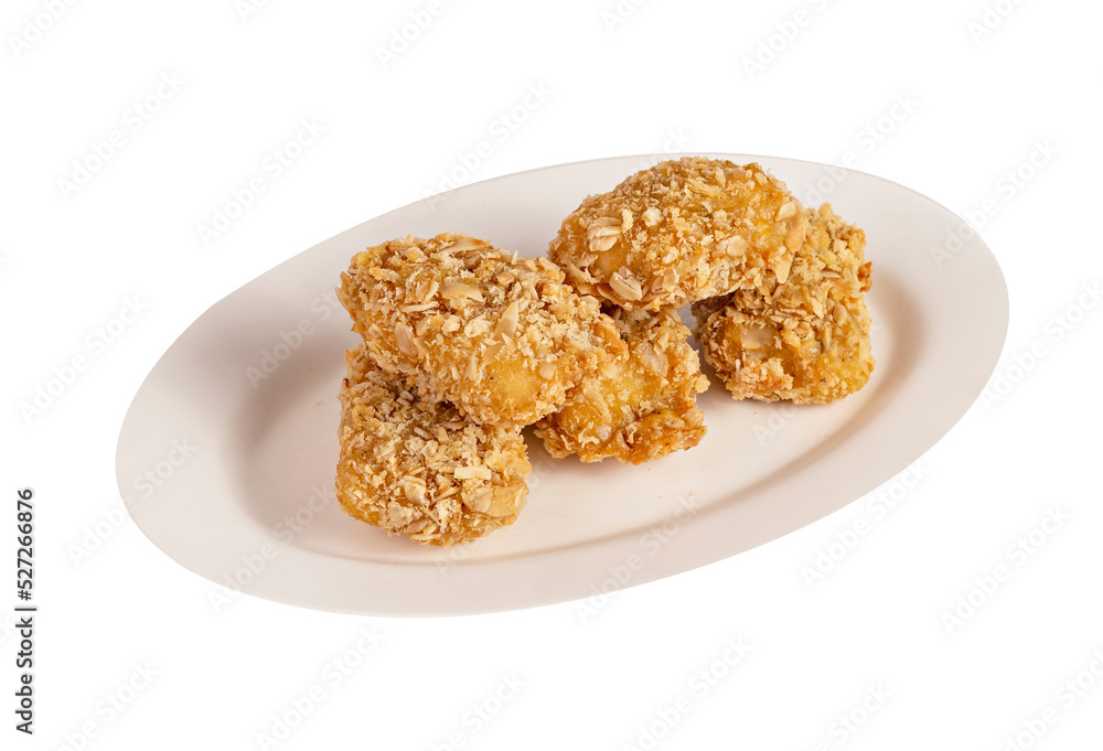 deep fried chicken on dish deep fried chicken on dish