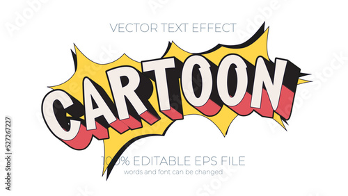 cartoon editable text effect style, EPS editable text effect