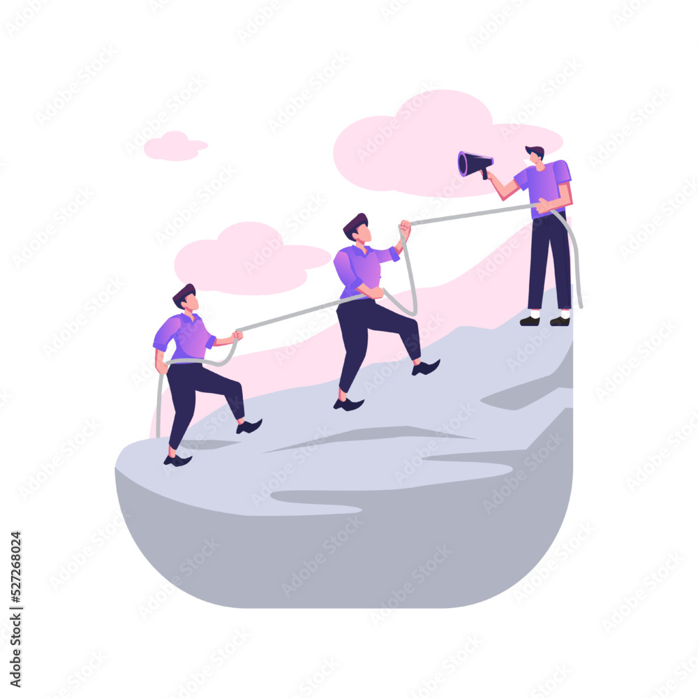 Fototapeta premium Leadership flat style illustration design