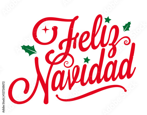 spanish lettering  Christmas - Calligraphy phrase for Christmas. Hand drawn lettering for Xmas greetings cards, invitations.
