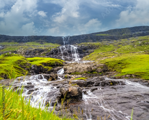 Surreally beautiful Saksun village on the northwest coast of Streymoy Island  Faroe Islands  Faroes  F  roya  F  r  erne  a North Atlantic archipelago part of the Kingdom of Denmark.