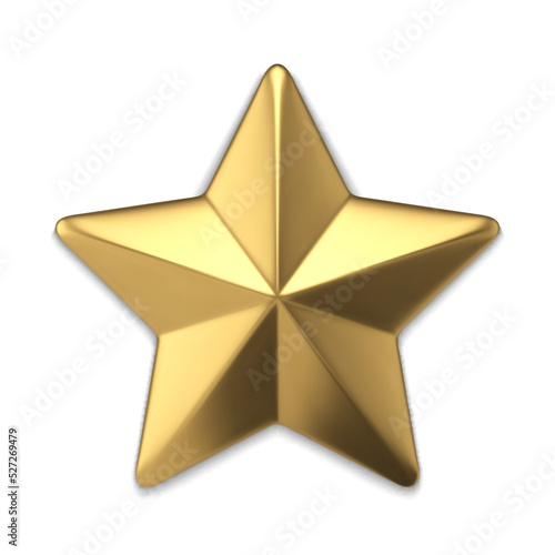 Bright luxury golden star metallic surface 3d template vector illustration