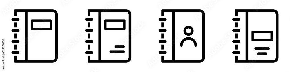 Address book icon. Contact book icon. Notebook icon, vector illustration Address book icon. Contact book icon. Notebook icon, vector illustration