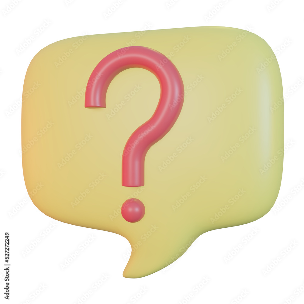 Question 3d Icon Illustration Question 3d Icon Illustration
