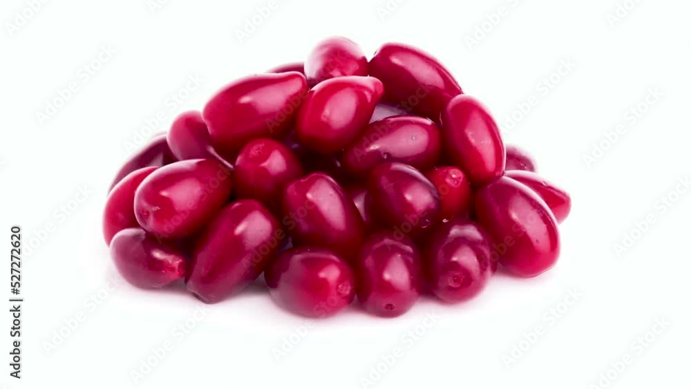 cornelian cherry isolated on white background cornelian cherry isolated on white background