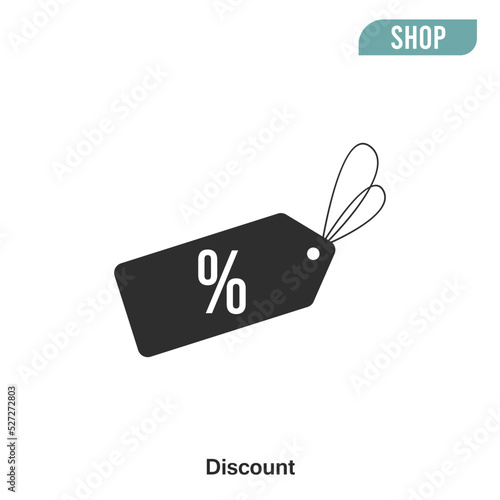 Percent tags and labels. Discount vector and illustration on white background. Easy to change. 