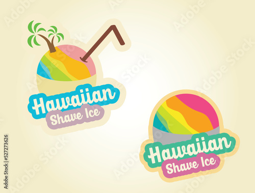 Hawaiian Shave Ice Illustration 