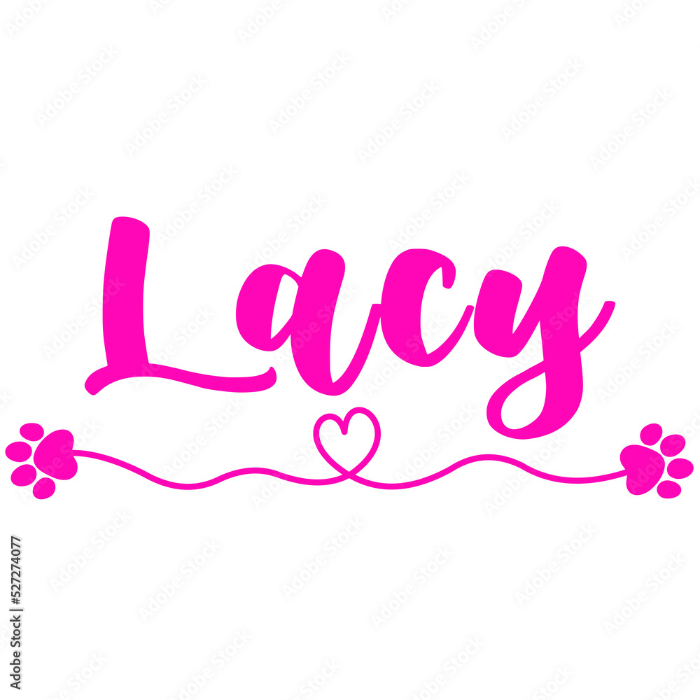 Obraz premium Lacy Name for Baby Girl Dog