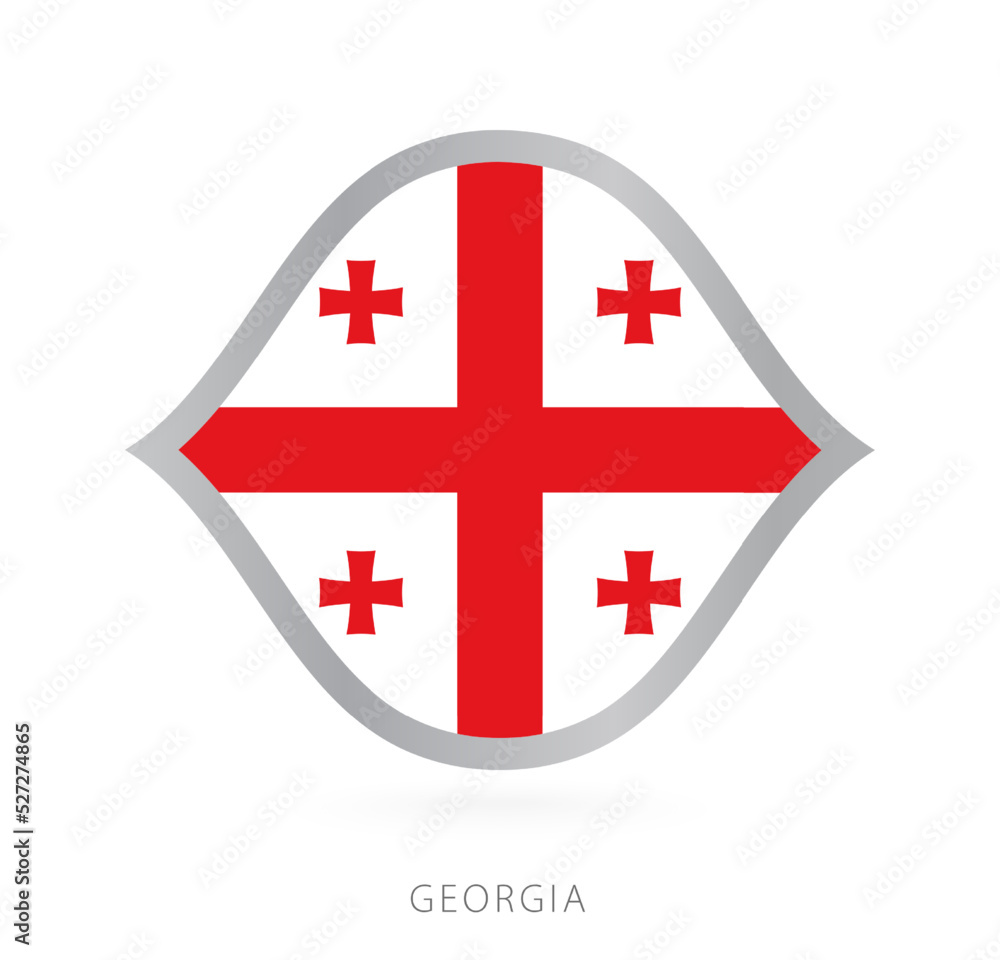 Georgia national team flag in style for international basketball competitions.