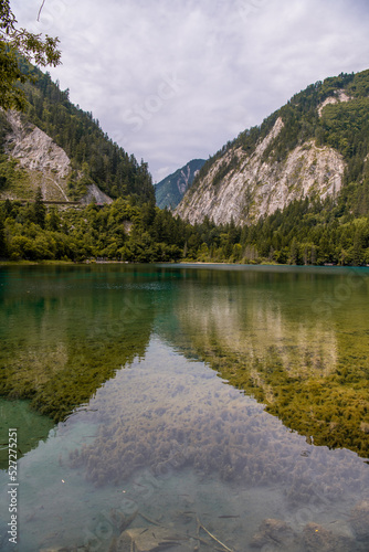 Autumn scenery of Jiuzhaigou. Taken on the Rize valley of Jiuzhaigou Scenic Area. Jiuzhaigou Scenic Area is located in Jiuzhaigou County, Sichuan, China.