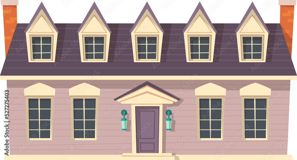 Obraz premium Retro house, dormers
