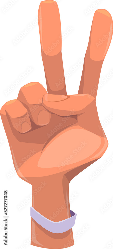 Obraz premium Hand gesture victory