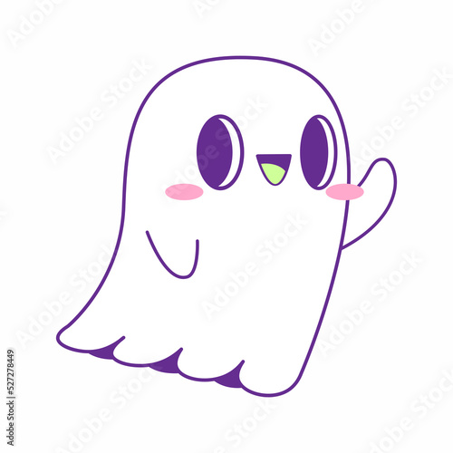 cute little ghost vector illustration set, ghost halloween