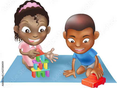 two children playing