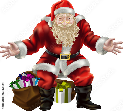 santa with presents