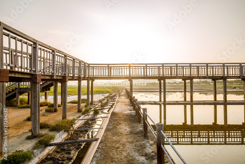 wooden bridge over the sea