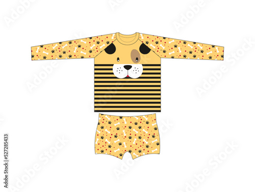 Boy swimwear with funny dog ​​print