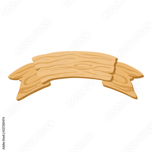 signboard of natural thick wood illustration