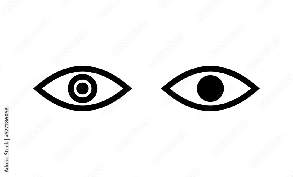 Eye icon vector. Eye sign and symbol. Look and Vision icon.