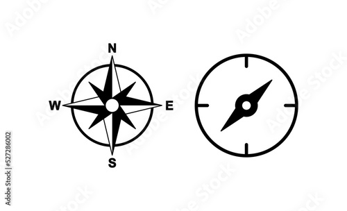 Compass icon vector. arrow compass icon sign and symbol