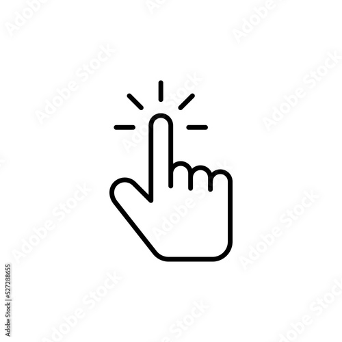 Hand cursor icon vector for web and mobile app. cursor sign and symbol. hand cursor icon clik