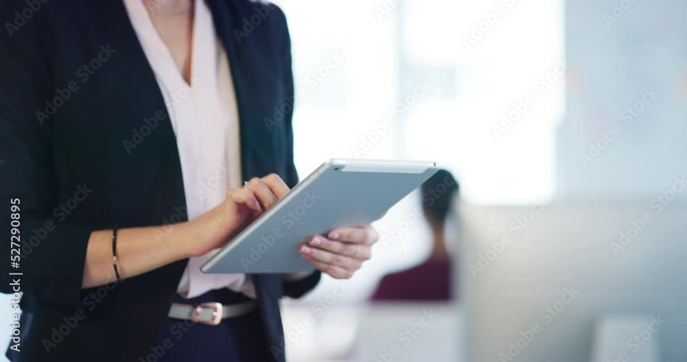 Hands of business manager in office using tablet for social media content research for startup content writing company. Website, internet and online news media worker review employee article for web Hands of business manager in office using tablet for social media content research for startup content writing company. Website, internet and online news media worker review employee article for web