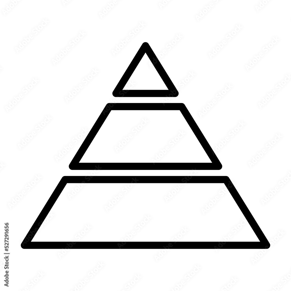 Chart pyramid line icon Chart pyramid line icon
