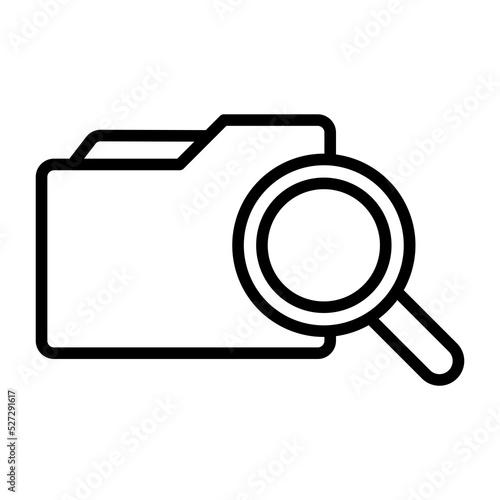 Folder with magnifying glass icon