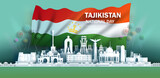 Anniversary celebration independence Tajikistan day and travel landmarks khujand city.