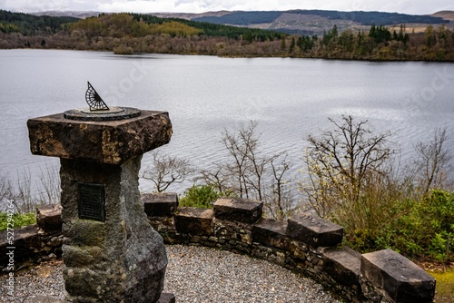 Photo Sundial at St Conan's Kirk overlooking Loch Awe in Scotland