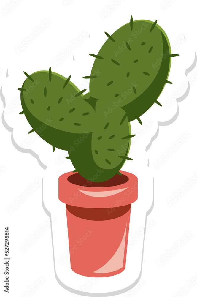 Cactus pot cartoon Cactus pot cartoon