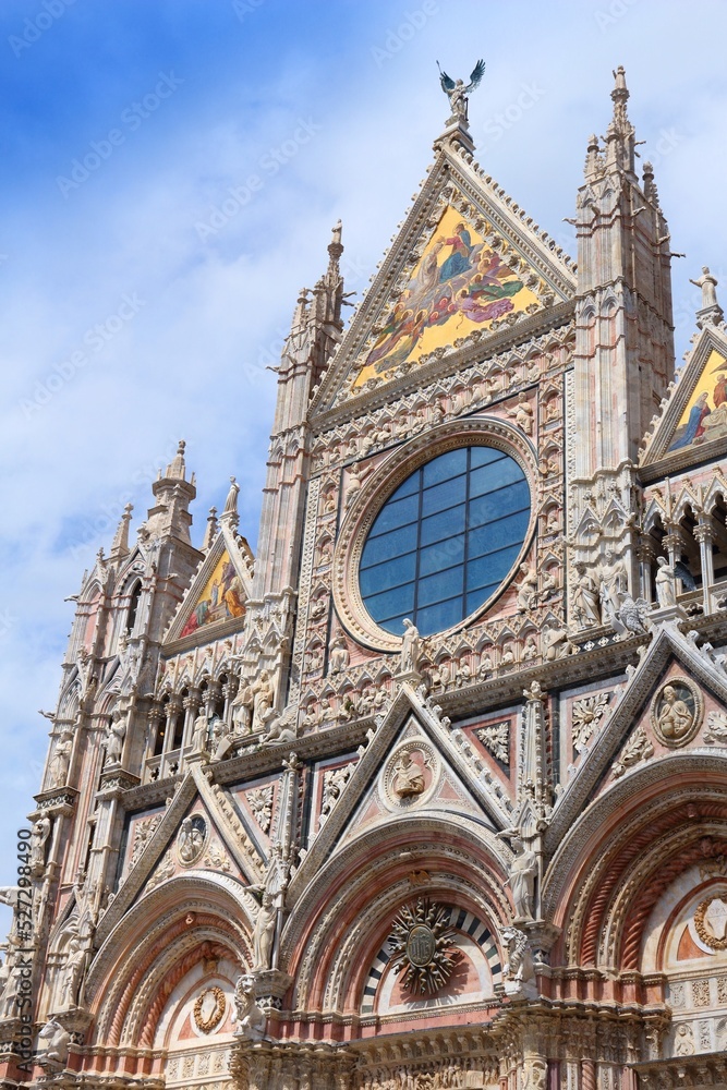 Cathedral of Siena, Italy. Landmark places in Tuscany region of Italy.
