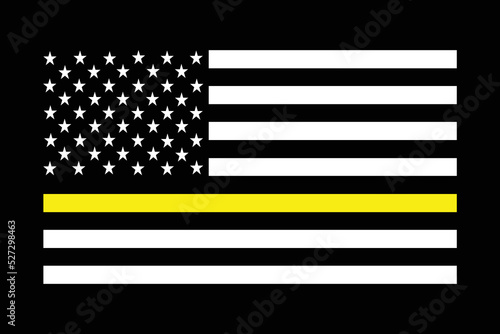 Yellow Line Flag Design