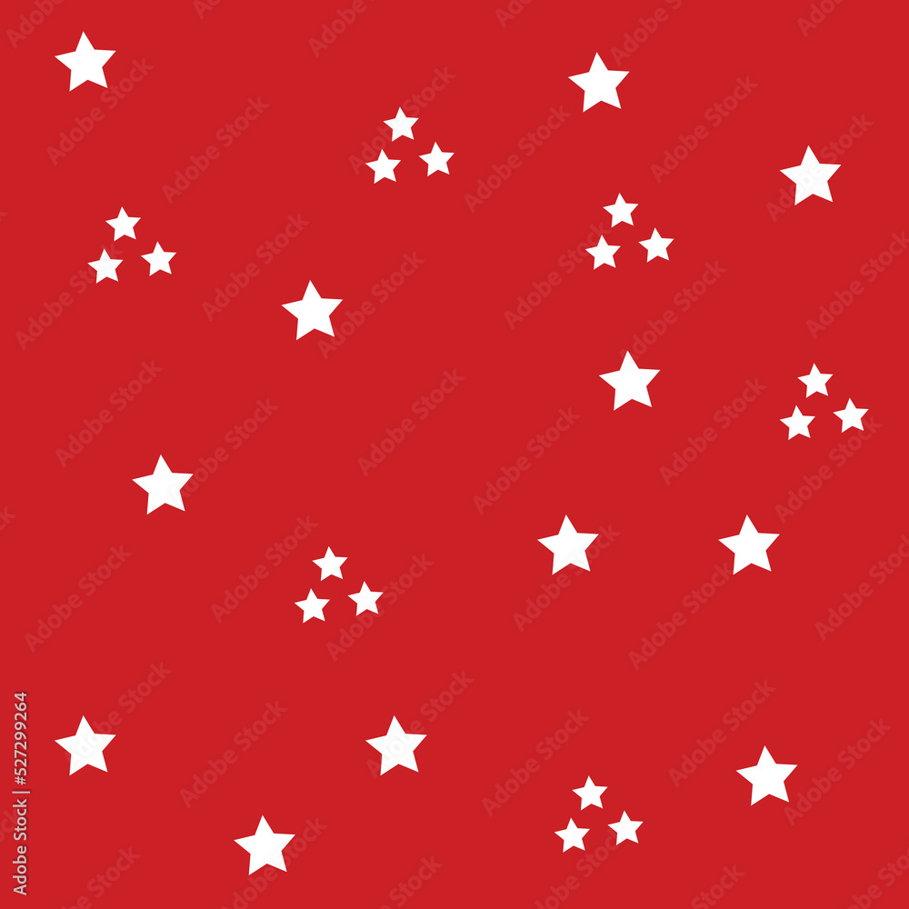 red vector abstract star white background pattern, bed sheet pattern, handkerchief pattern.