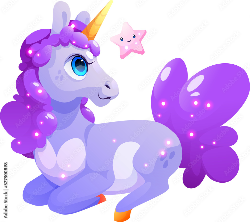 Cute cartoon unicorn