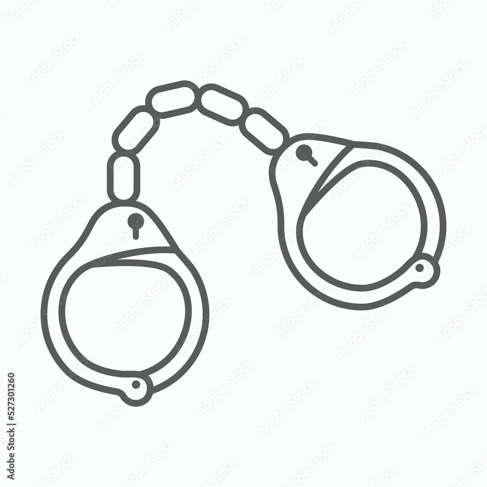 Handcuffs icon, manacles vector, shackles illustration Stock Vector ...