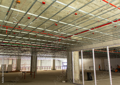 Installation work for electrical system and fire protection system