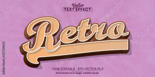 Vintage, Retro Text Effect, 70s And 80s Editable Text Style