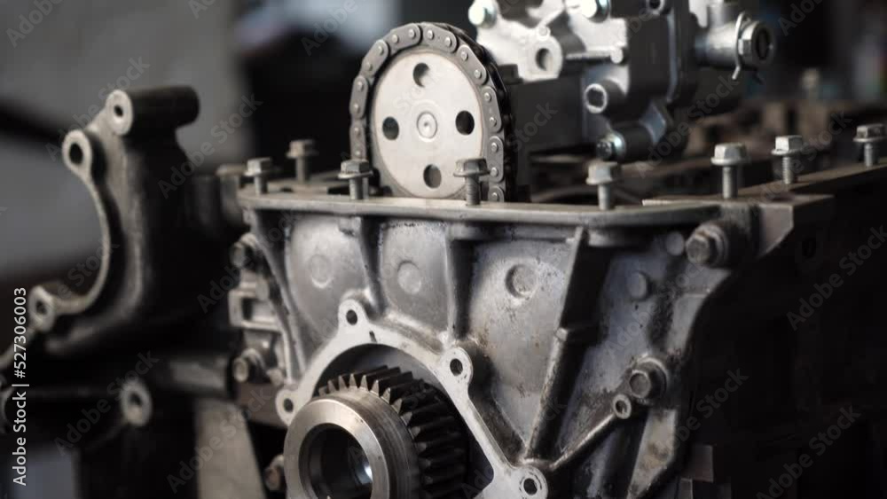 car engine on the stand. close-up. isolated car engine on the stand. close-up. isolated